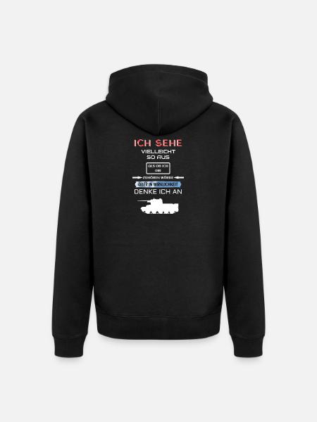 Panzer - Unisex Premium Bio Zip Hoodie - Schwarz
