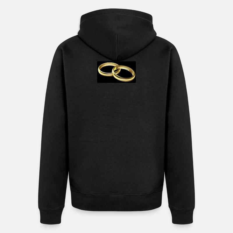Eheringe - Unisex Premium Bio Zip Hoodie - Schwarz