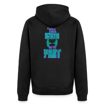 Partenaire de couple zombie Halloween - Veste à capuche bio Premium Unisexe - noir - Dos - Nico (187cm)