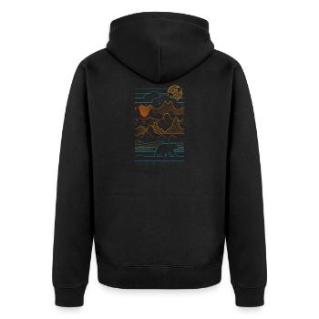 Ours vibe - Veste à capuche bio Premium Unisexe - noir - Dos - Nico (187cm)