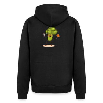 brocoli - Veste à capuche bio Premium Unisexe - noir - Dos - Nico (187cm)