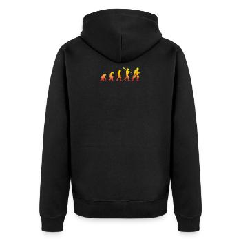 Firefighters Evolution - Firefighter Firefighter - Unisex Premium Organic Zip Hoodie - black - Back - Nico (187cm)