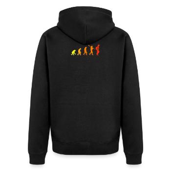 Firefighters Evolution - Firefighter Firefighter - Unisex Premium Organic Zip Hoodie - black - Back - Nico (187cm)