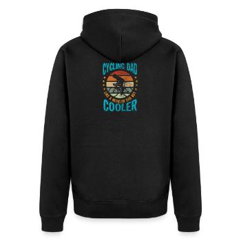 Cycling Dad | cool dad cyclist cyclist - Unisex Premium Organic Zip Hoodie - black - Back - Nico (187cm)