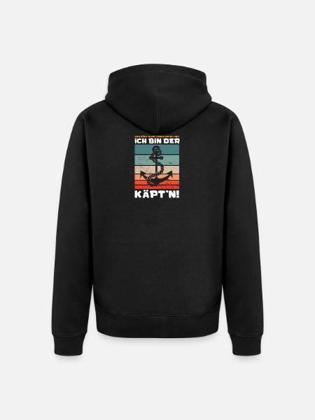 Le capitaine a toujours raison, je suis le capitaine Seg - Veste à capuche bio Premium Unisexe - noir