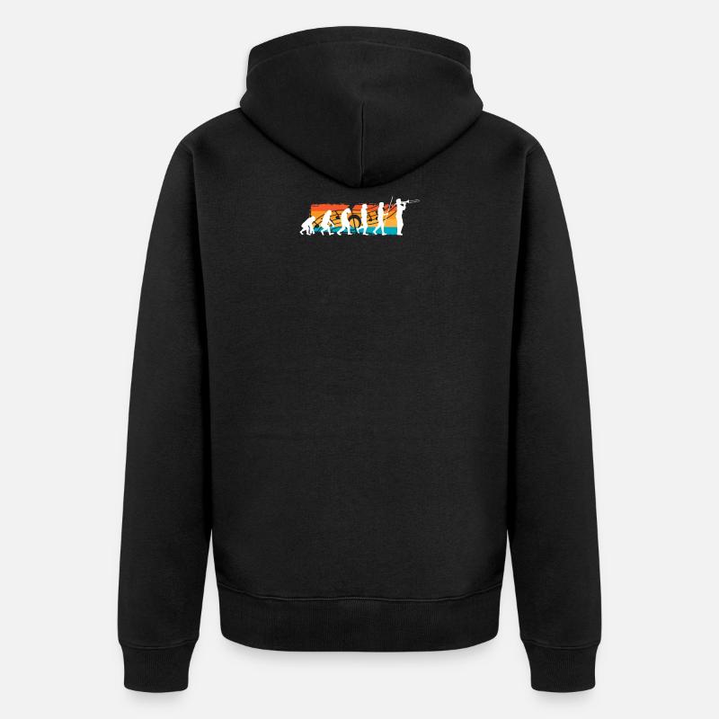 Evolution Posaune | Posaunist cooles Geschenk - Unisex Premium Bio Zip Hoodie - Schwarz