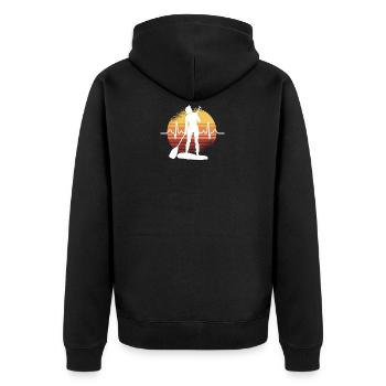 Heartbeat SUP Cool Femmes Filles Stand Up Padd - Veste à capuche bio Premium Unisexe - noir - Dos - Nico (187cm)