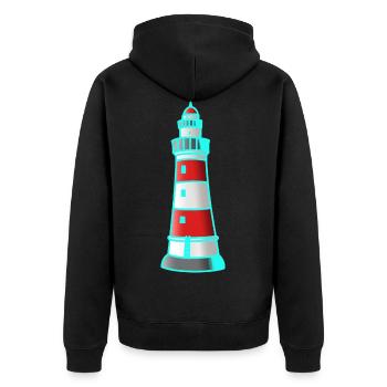 Phare Nautique Maritim Noël - Veste à capuche bio Premium Unisexe - noir - Dos - Nico (187cm)