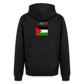 Palestine Design - Veste à capuche bio Premium Unisexe - noir - Dos - Nico (187cm)