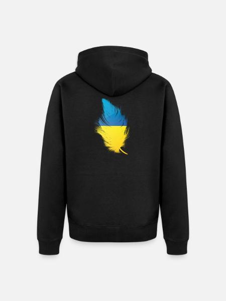 Feder Ukraine - Unisex Premium Bio Zip Hoodie - Schwarz