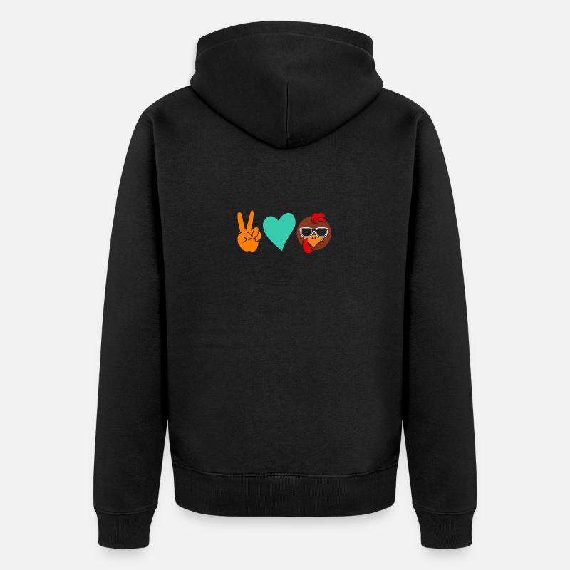 Poulets Coq Dinde - Veste à capuche bio Premium Unisexe - noir