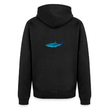 Meerestiere - Unisex Premium Bio Zip Hoodie - Schwarz - Hinten - Nico (187cm)
