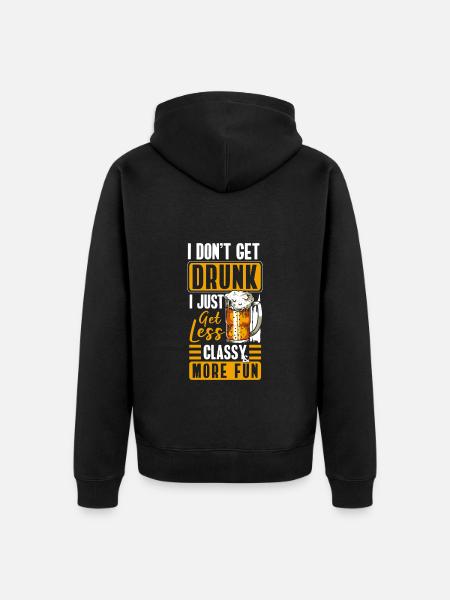 Alcoholics celebrate weekend - Unisex Premium Organic Zip Hoodie - black