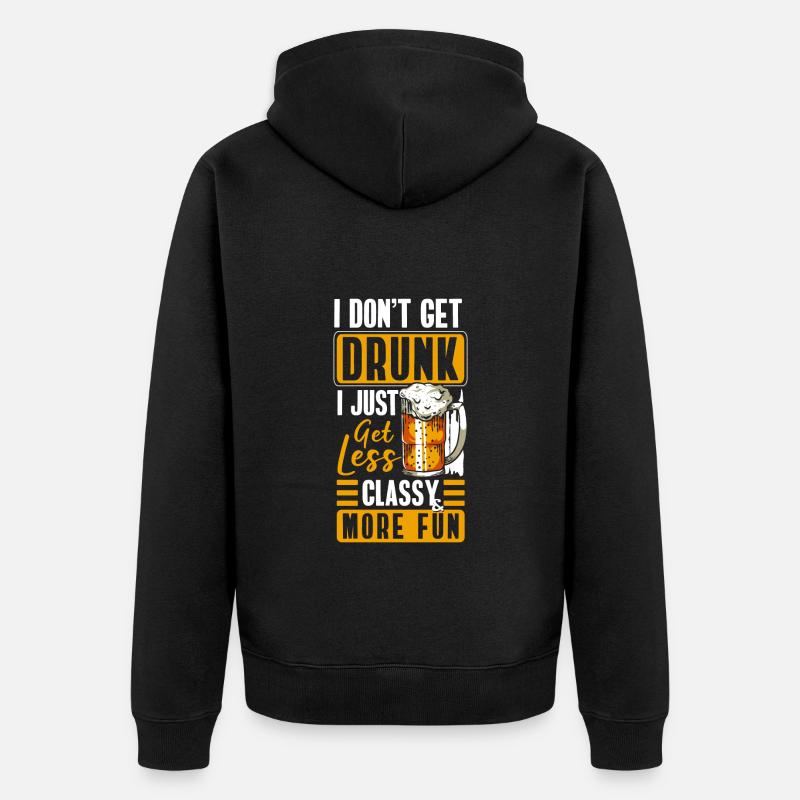 Alkoholiker Feiern Wochenende - Unisex Premium Bio Zip Hoodie - Schwarz