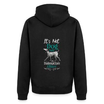 Dalmatian paws dog owners animal love - Unisex Premium Organic Zip Hoodie - black - Back - Nico (187cm)
