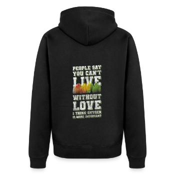 Nature Nature Amoureux Animaux Paysage - Veste à capuche bio Premium Unisexe - noir - Dos - Nico (187cm)