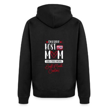 Presenter, Announcer, Program Speaker, Show - Unisex Premium Organic Zip Hoodie - black - Back - Nico (187cm)