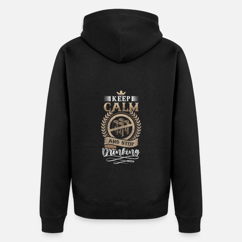 Alcool Alcooliques Boire Santé - Veste à capuche bio Premium Unisexe - noir