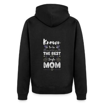 Parents Mother's Day - Unisex Premium Organic Zip Hoodie - black - Back - Nico (187cm)