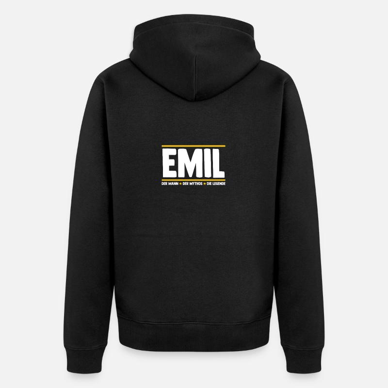 Emil - Veste à capuche bio Premium Unisexe - noir