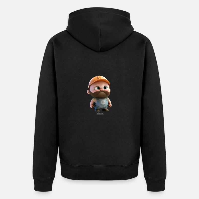 bbMan "Rudy" - Unisex Premium Bio Zip Hoodie - Schwarz