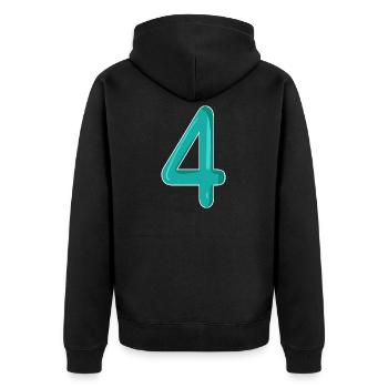 4 - Veste à capuche bio Premium Unisexe - noir - Dos - Nico (187cm)