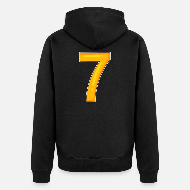 Numéro Sept - Numéro Numéro 7 - Veste à capuche bio Premium Unisexe - noir