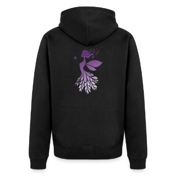 Conte de fées Silhouette de fée Violet Nature Design - Veste à capuche bio Premium Unisexe - noir - Dos - Nico (187cm)