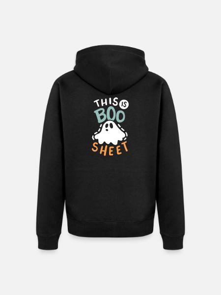 Geist Halloweenkostüm - Unisex Premium Bio Zip Hoodie - Schwarz