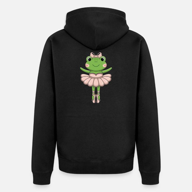 balettgroda i rosa tutu - Ekologisk premiumluvjack unisex - svart