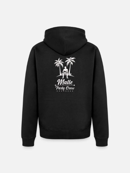 Beach Vacation Malle Party Crew - Unisex Premium Organic Zip Hoodie - black