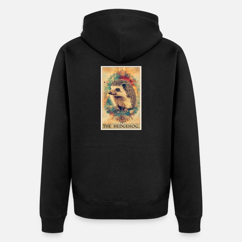 Hérisson - Veste à capuche bio Premium Unisexe - noir