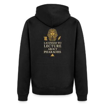 L’archéologie pharaonienne dans l’Égypte ancienne - Veste à capuche bio Premium Unisexe - noir - Dos - Nico (187cm)