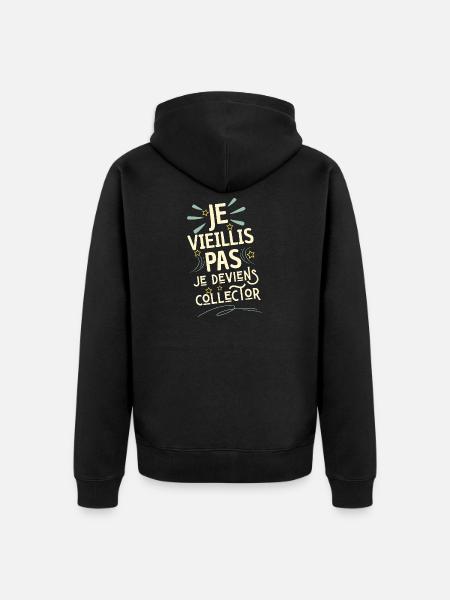 Ich werde Sammler – Jubiläumshumor - Unisex Premium Bio Zip Hoodie - Schwarz