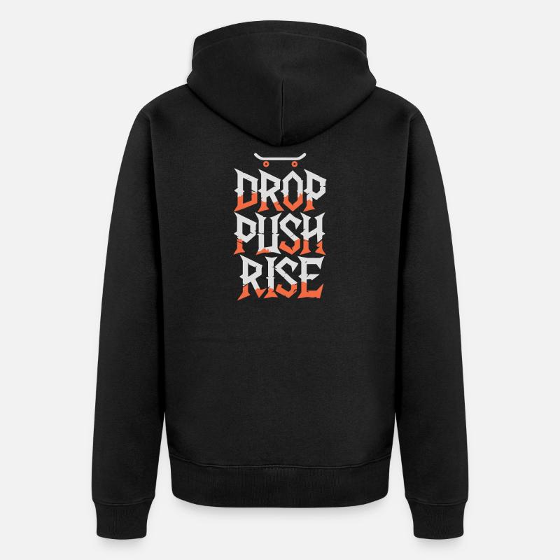 Drop Push Rise - Veste à capuche bio Premium Unisexe - noir
