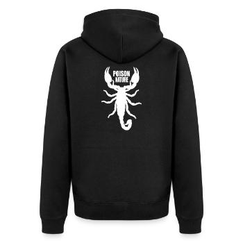 Gift-Natur: Skorpion - Unisex Premium Bio Zip Hoodie - Schwarz - Hinten - Nico (187cm)
