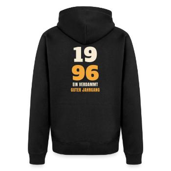 1996 Ein verdammt guter Jahrgang 30. Geburtstag - Unisex Premium Bio Zip Hoodie - Schwarz - Hinten - Nico (187cm)
