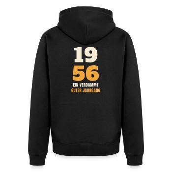 1956 Ein verdammt guter Jahrgang 70. Geburtstag - Unisex Premium Bio Zip Hoodie - Schwarz - Hinten - Nico (187cm)