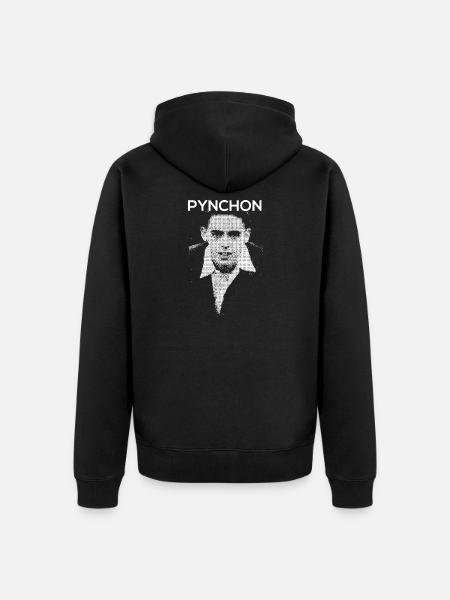 Porträt von Thomas Pynchon - Unisex Premium Bio Zip Hoodie - Schwarz