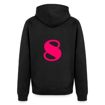 8. 8 ANS. 8e ANNIVERSAIRE. ANNIVERSAIRE 8 ANS - Veste à capuche bio Premium Unisexe - noir - Dos - Nico (187cm)