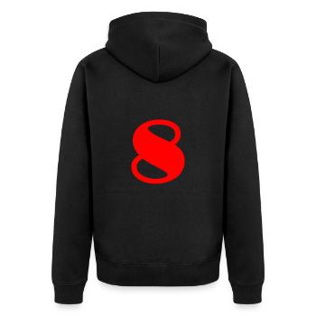 8. 8 ANS. 8e ANNIVERSAIRE. ANNIVERSAIRE 8 ANS - Veste à capuche bio Premium Unisexe - noir - Dos - Nico (187cm)