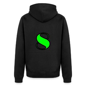 8 ANS. 8e ANNIVERSAIRE. ANNIVERSAIRE 8 ANS. 8 - Veste à capuche bio Premium Unisexe - noir - Dos - Nico (187cm)