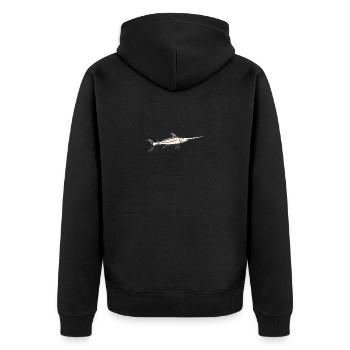 Meerestiere - Unisex Premium Bio Zip Hoodie - Schwarz - Hinten - Nico (187cm)