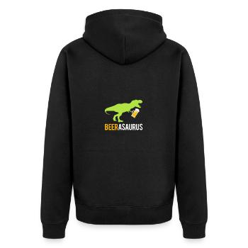 dinosaur - Unisex Premium Organic Zip Hoodie - black - Back - Nico (187cm)