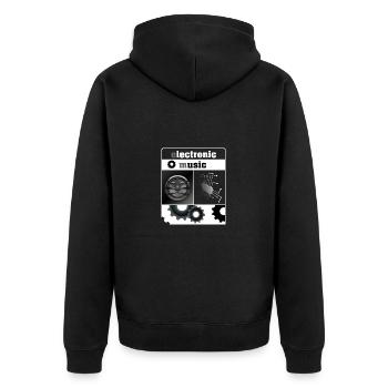 Electronic Music - Shirt - Gift - Unisex Premium Organic Zip Hoodie - black - Back - Nico (187cm)