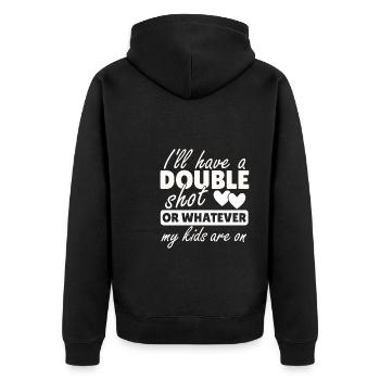 Maman Fête des Mères Maman Femmes Cadeau - Veste à capuche bio Premium Unisexe - noir - Dos - Nico (187cm)