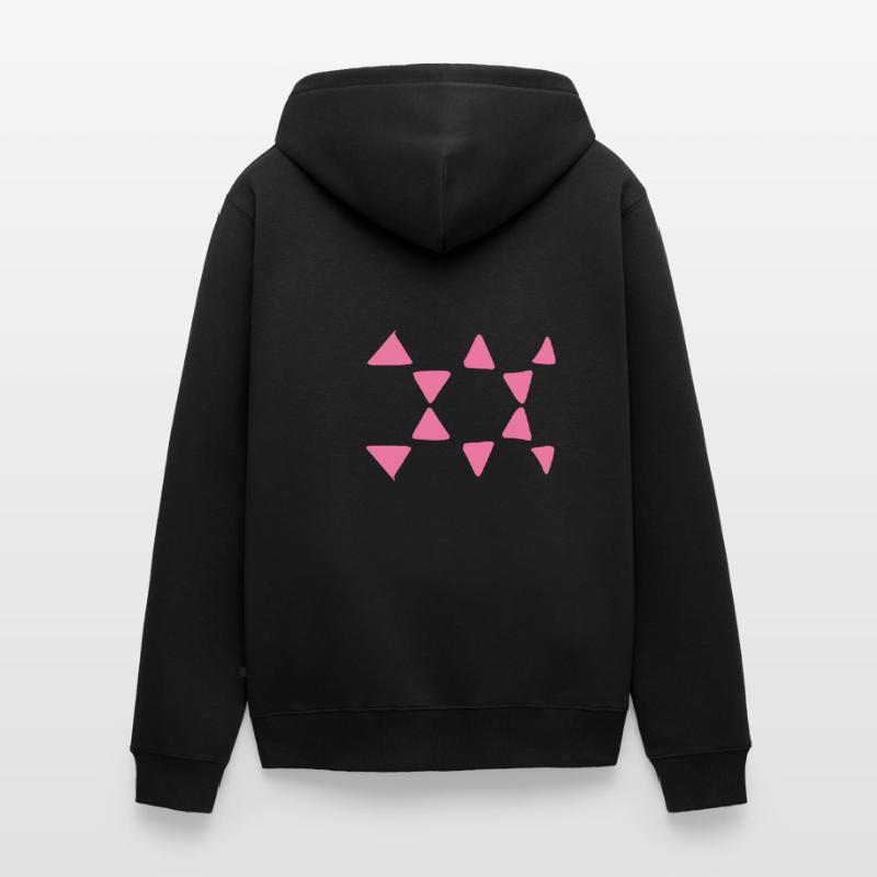 Triangular Pattern Triangular Shapes Unisex Premium Organic Zip Hoodie