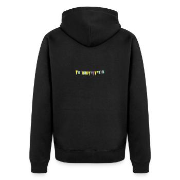 Geburtstag - Unisex Premium Bio Zip Hoodie - Schwarz - Hinten - Nico (187cm)