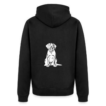 Silhouette de chien labrador - Veste à capuche bio Premium Unisexe - noir - Dos - Nico (187cm)