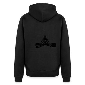 Weightless diver Passion underwater world - Unisex Premium Organic Zip Hoodie - black - Back - Nico (187cm)